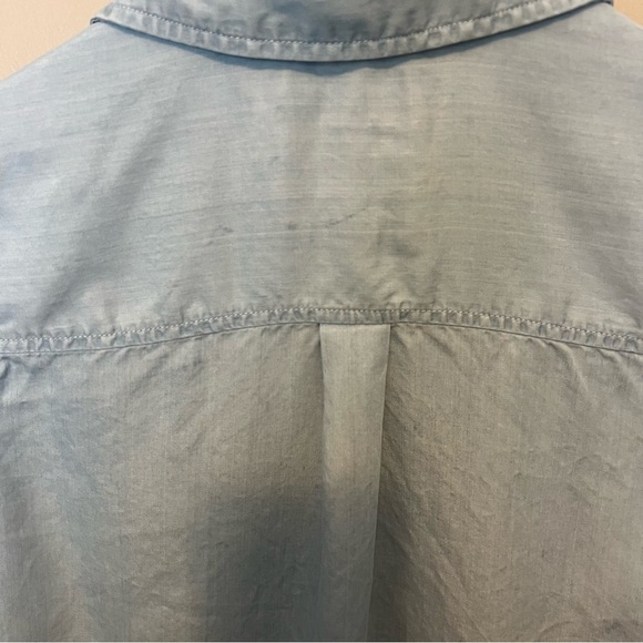 SO Perfect shirt lightweight denim like shirt button front pocket  button cuff - Picture 3 of 9